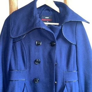 Miss Sixty Wool Blue Military Peacoat